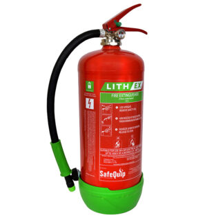 Lith-ex extinguisher (water based) 6 litres, 13A
