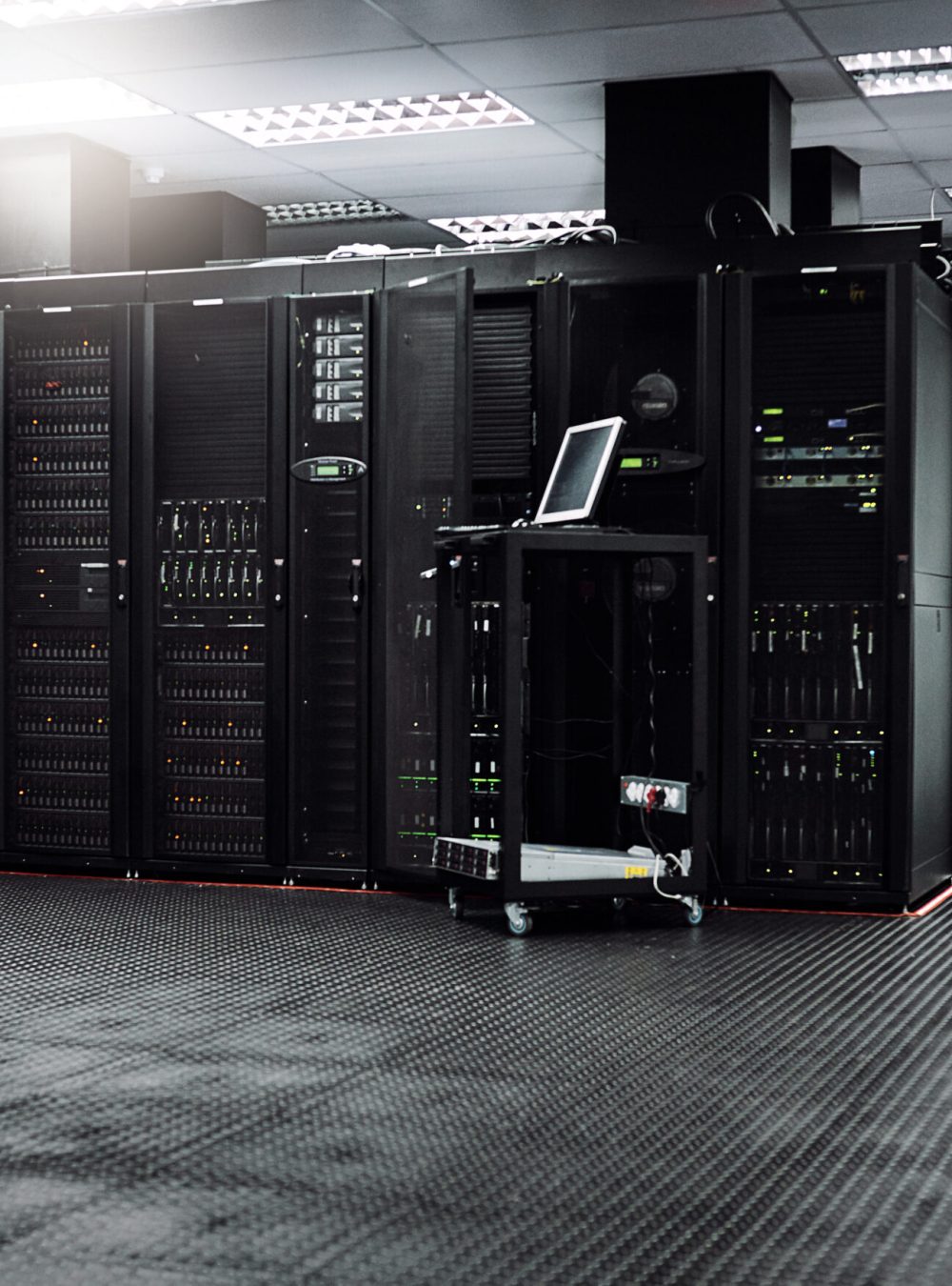 Home of the computer. Cropped shot of the inside of a server room inside a data center