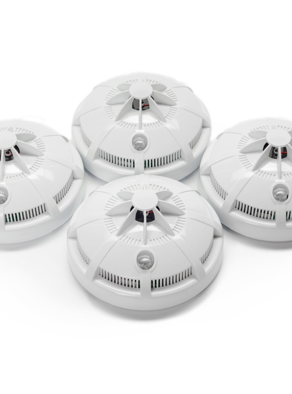 Smoke alarm isolated on white